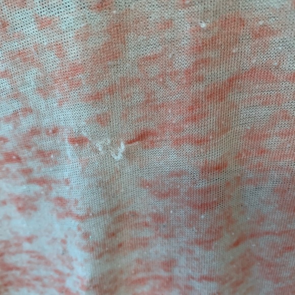 Z Supply Size Small Coral/Orange Burnout V-Neck T-Shirt - Picture 5 of 5